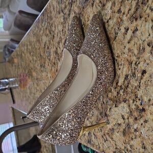 Gold extra shimmer heels